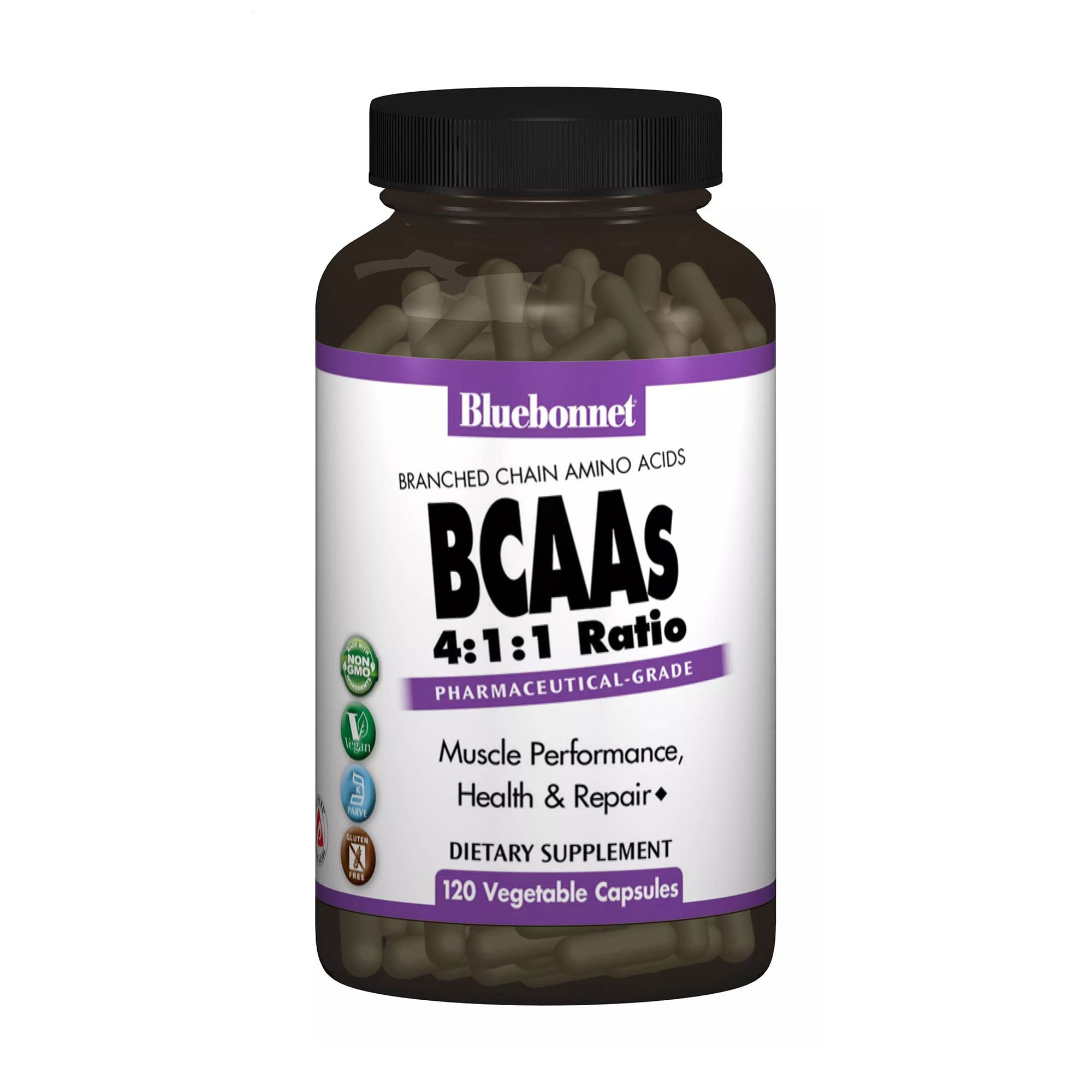 Амінокислоти Bluebonnet Nutrition Natural BCAAs 4:1:1 Ratio, 120 капсул